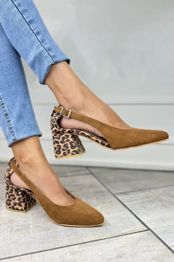 Syvella | Leopard Print Heel Slingbacks