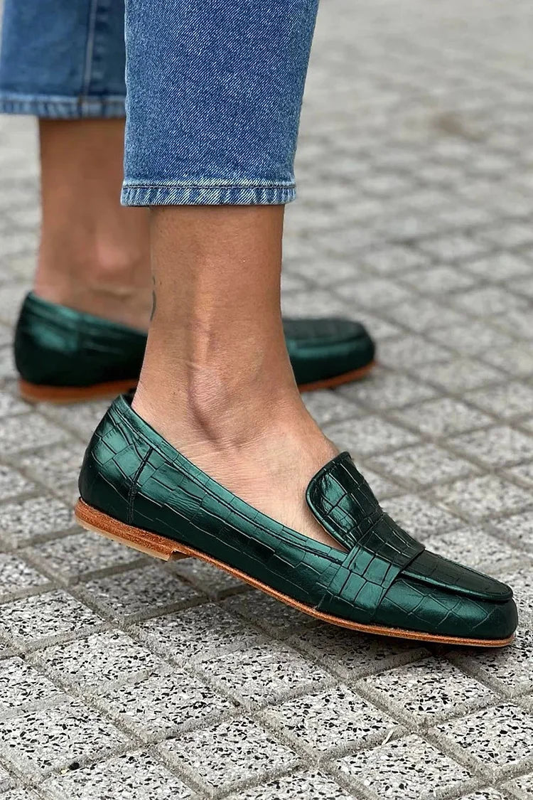 Saelyne | Crocodile Effect Loafer