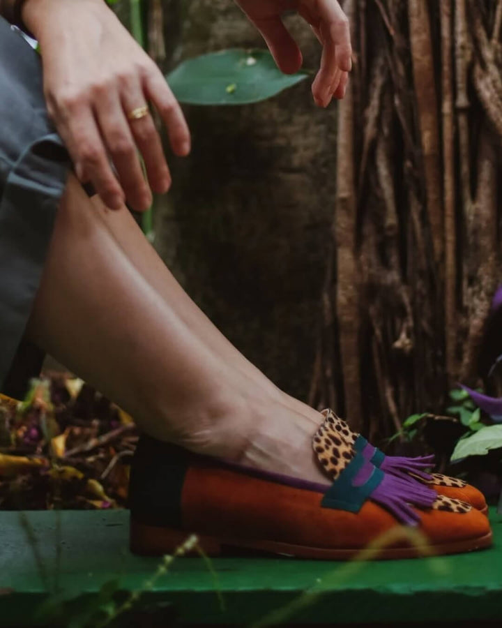 Kelira | Loafer With Fringes And Animal Print