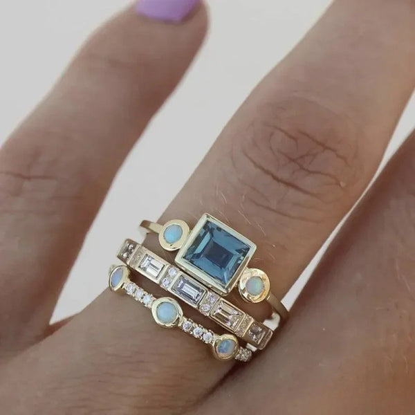 Retro Blue Ring