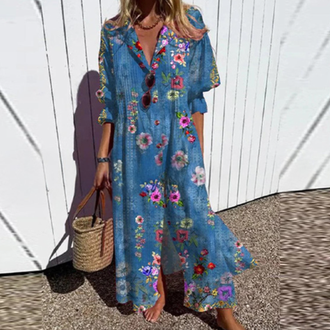 Blue Flowers / 3XL (18-20)