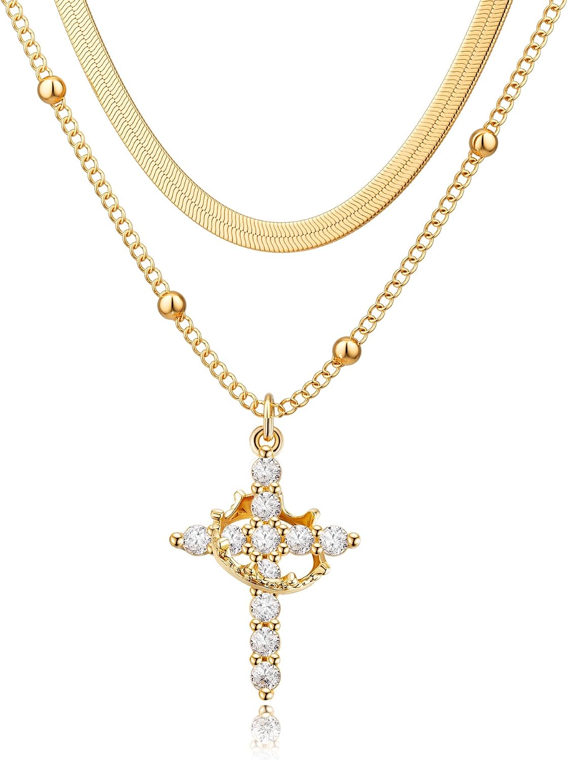 G Herringbone Chain Set, Gold