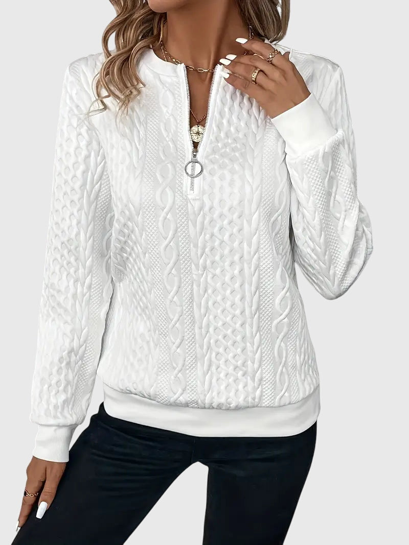 White with White Zipper / 2XL