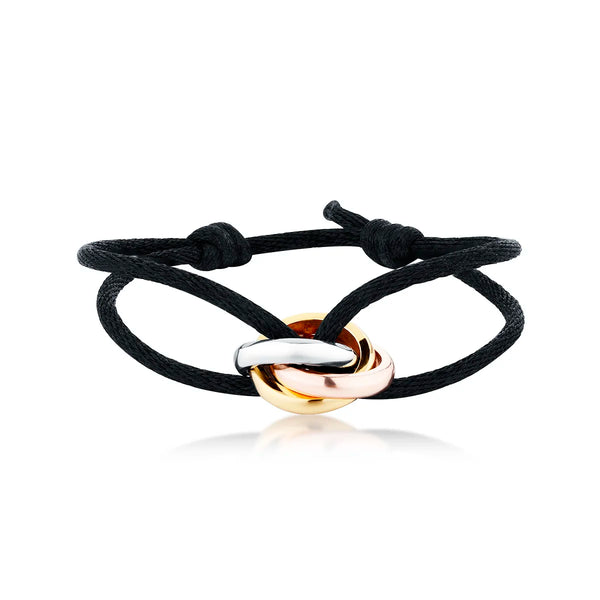 Nieuwe hete roestvrijstalen armband 3 metalen gesp lint veterketting multicolor verstelbare maat armband voor dames heren unisex