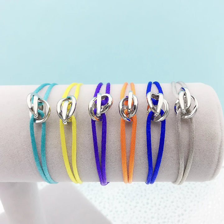 Nieuwe hete roestvrijstalen armband 3 metalen gesp lint veterketting multicolor verstelbare maat armband voor dames heren unisex