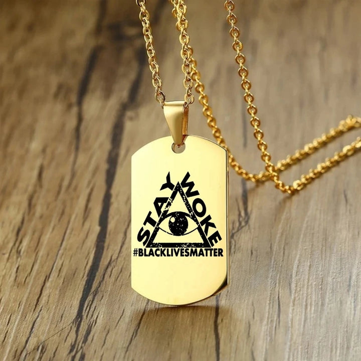 Vuist Zwart Leven Matter Ketting Hiphop Rvs Hanger Kettingen Afro Amerikaanse Protest Sieraden Accessoires