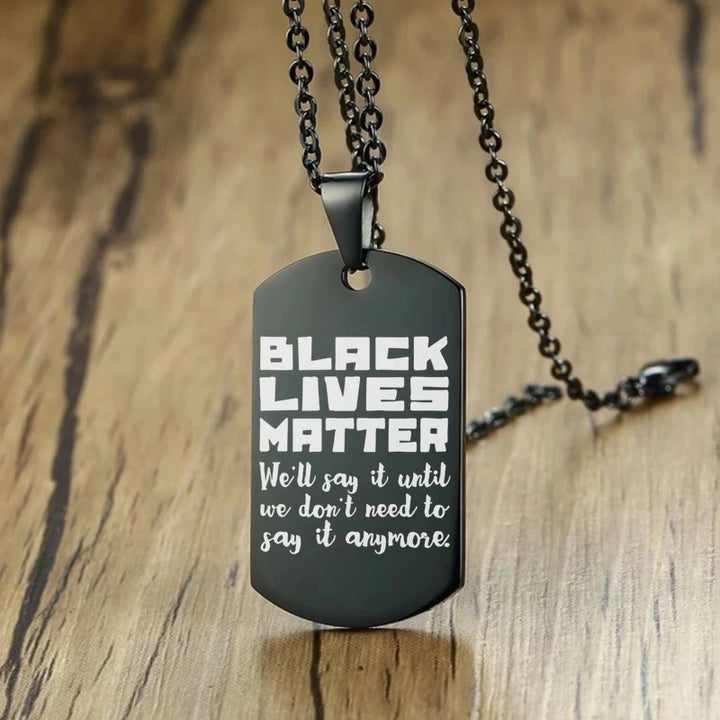 Vuist Zwart Leven Matter Ketting Hiphop Rvs Hanger Kettingen Afro Amerikaanse Protest Sieraden Accessoires