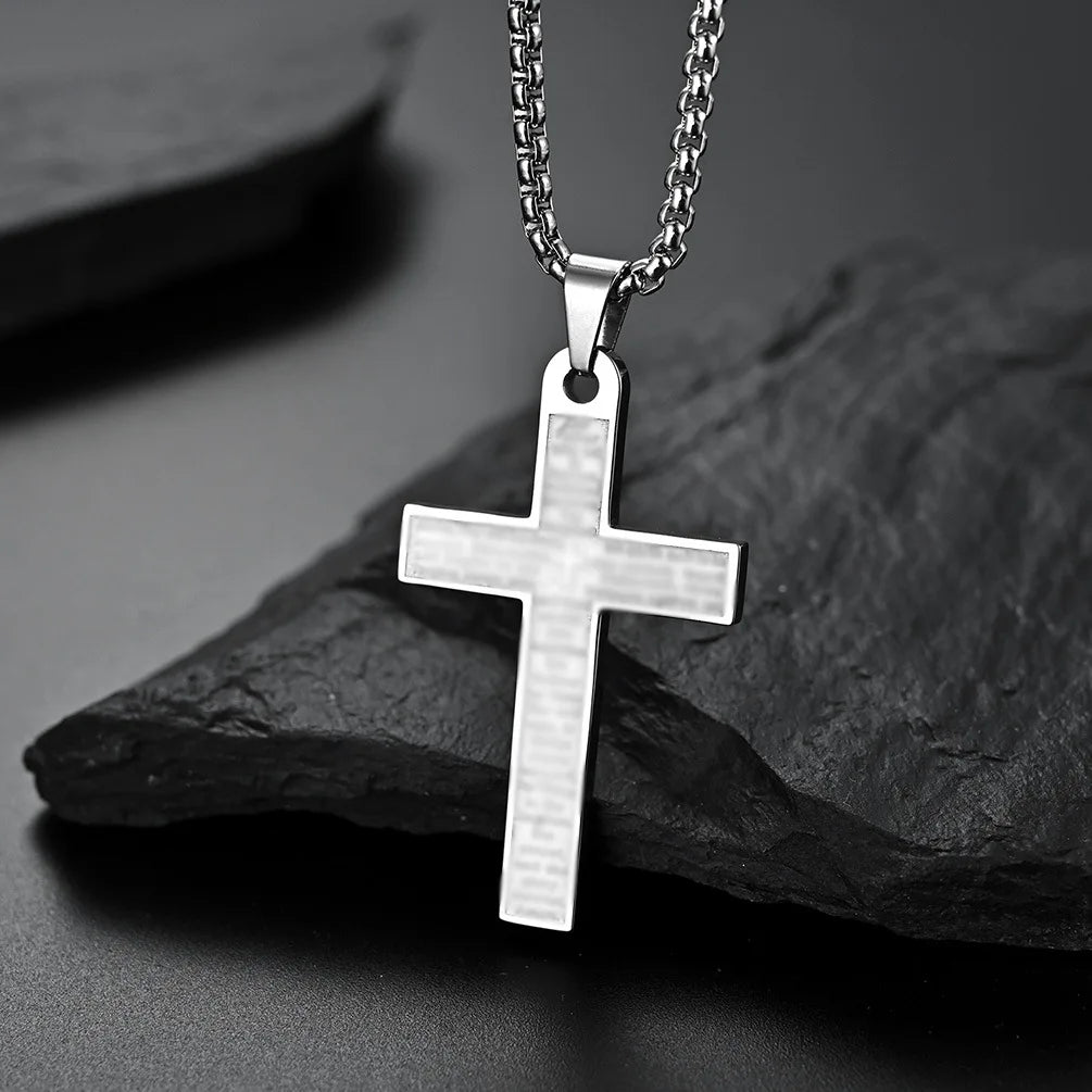 Titanium stalen kruisketting unisex trui ketting cadeau sieraden mode hanger goud zilver zwart kleuropties