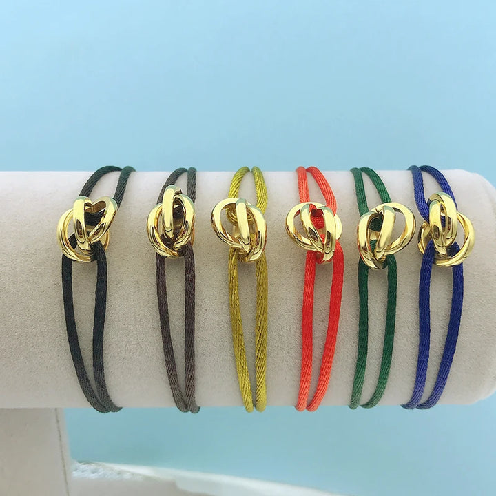 Nieuwe hete roestvrijstalen armband 3 metalen gesp lint veterketting multicolor verstelbare maat armband voor dames heren unisex