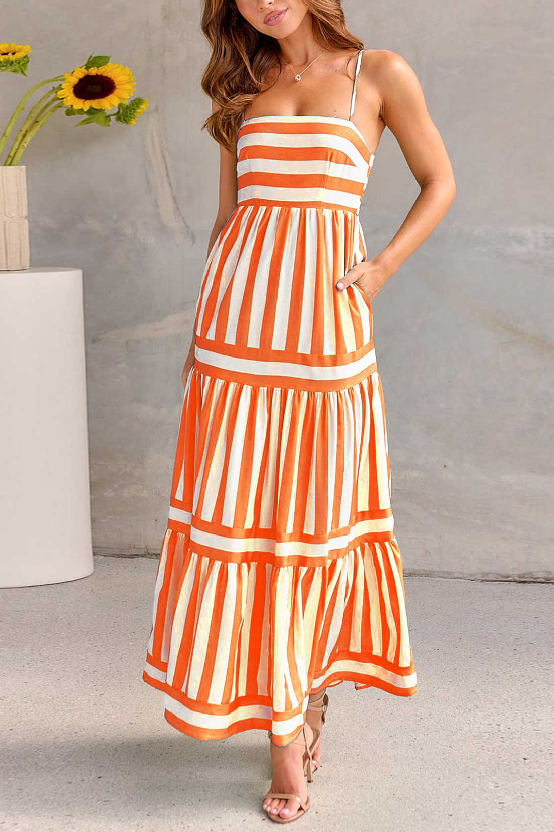 Orange/white / XL
