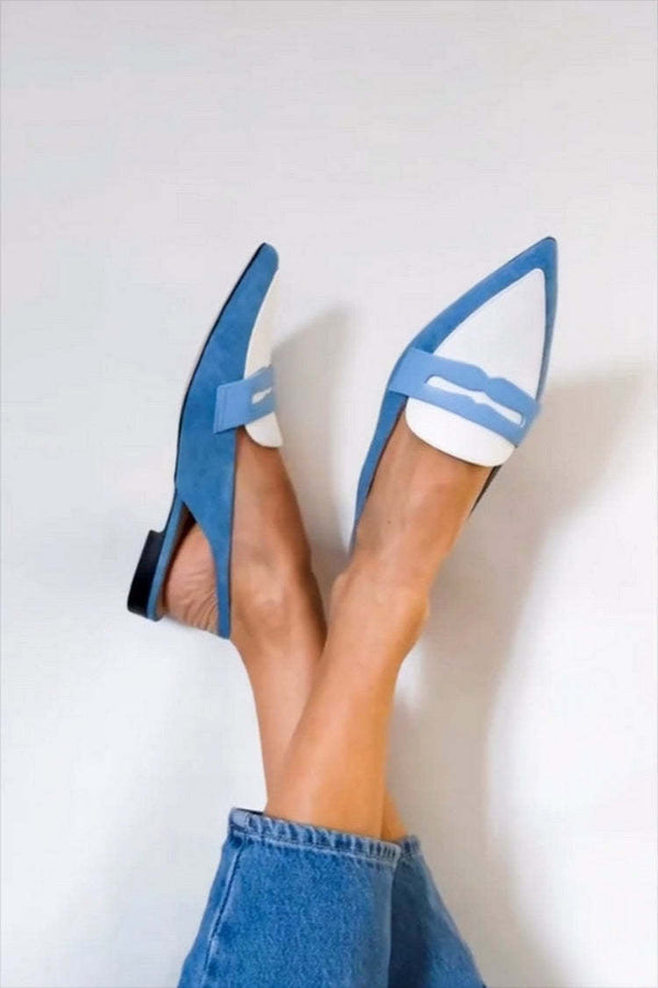 Saevriah | Blue Slingback Loafers
