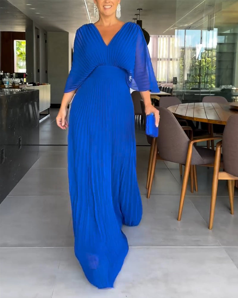 Nerida - Pleated Elegance Dress